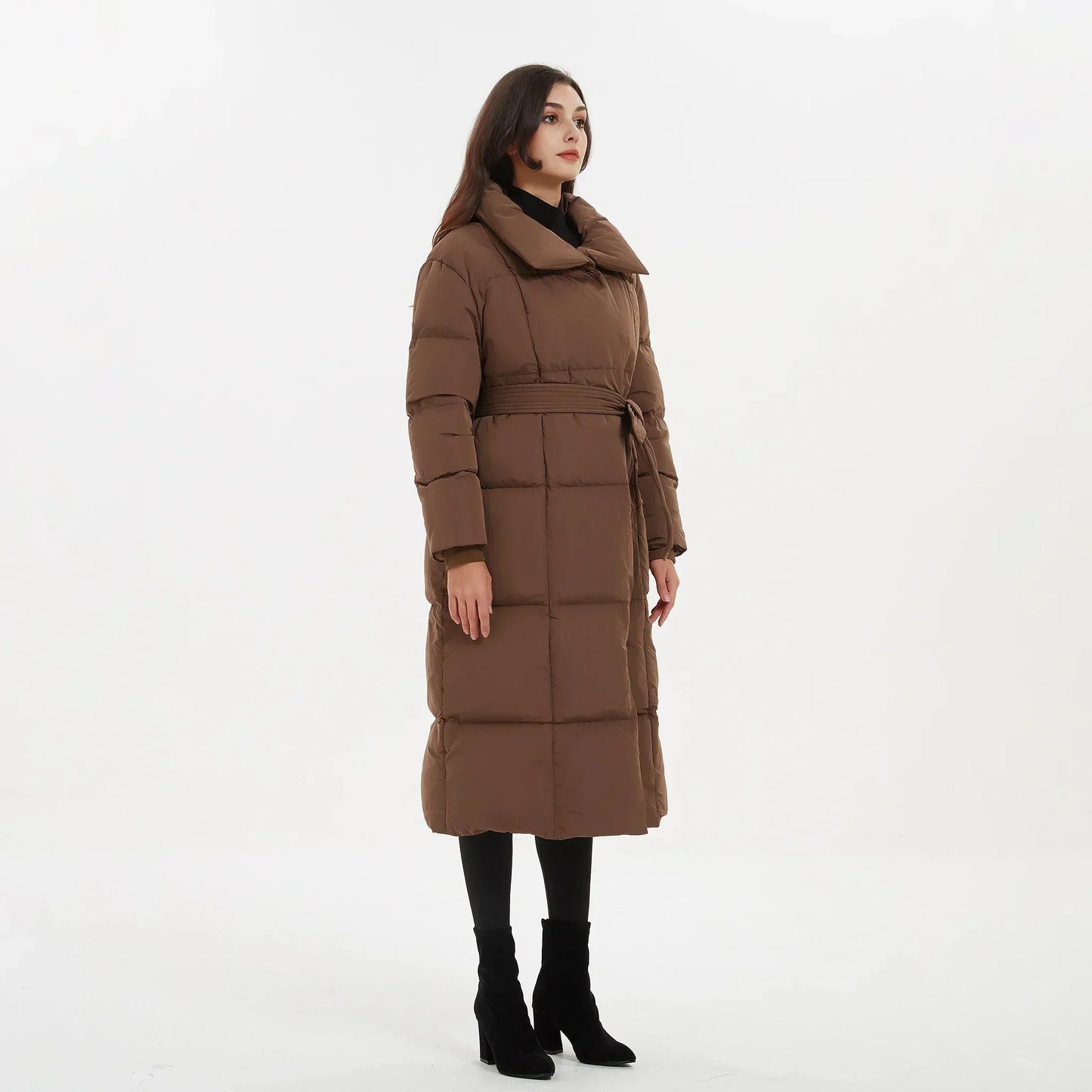 Dopi | Lange Damenjacke mit Gürtel