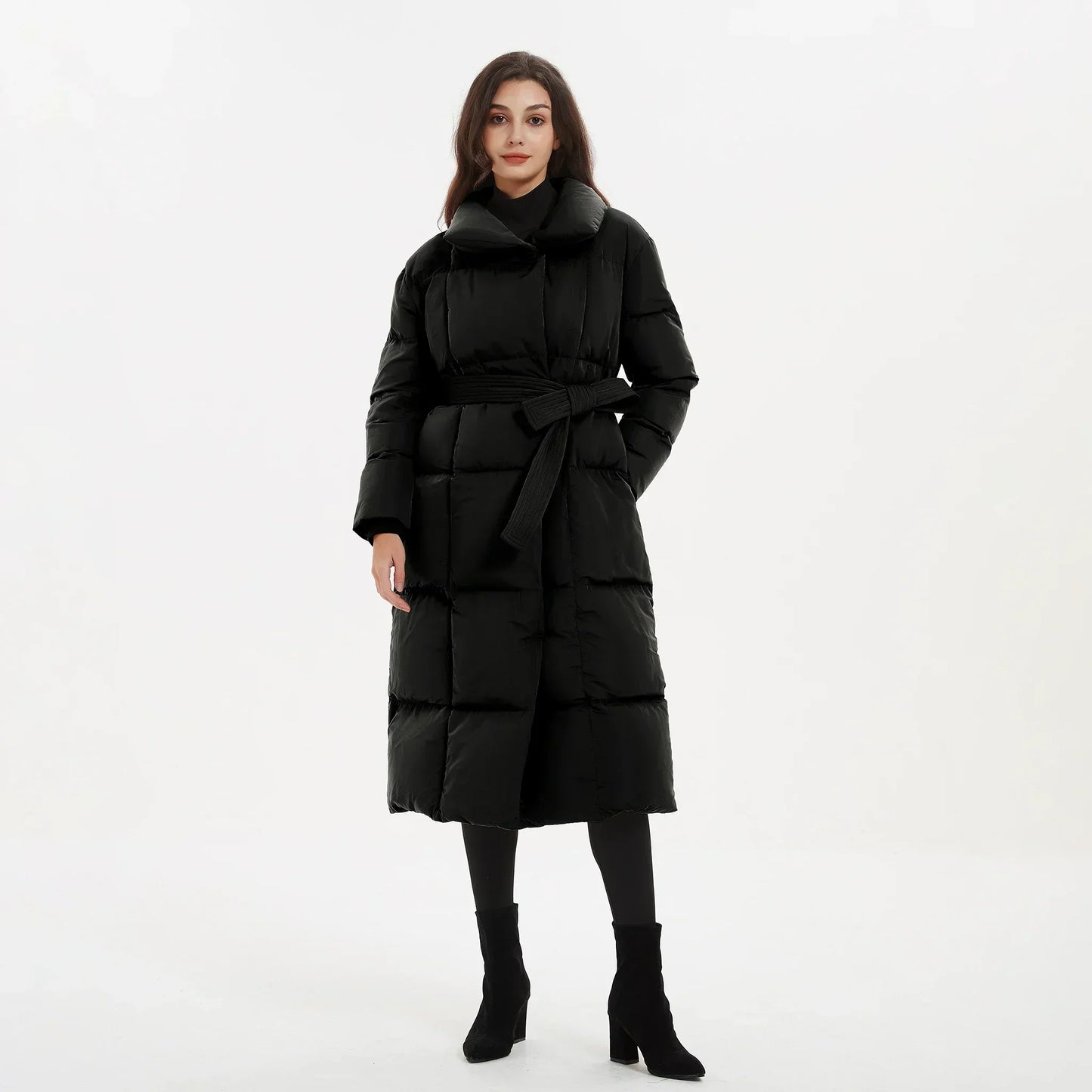 Dopi | Lange Damenjacke mit Gürtel
