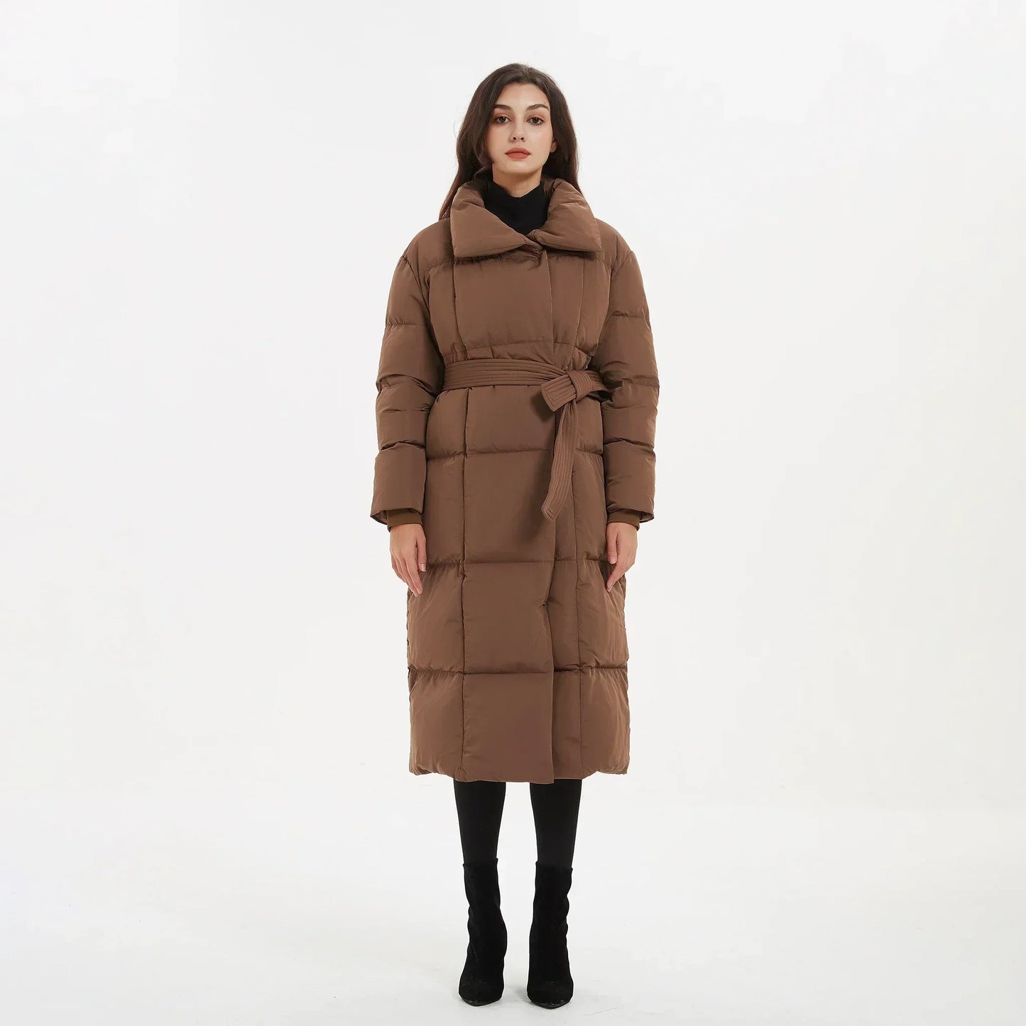 Dopi | Lange Damenjacke mit Gürtel