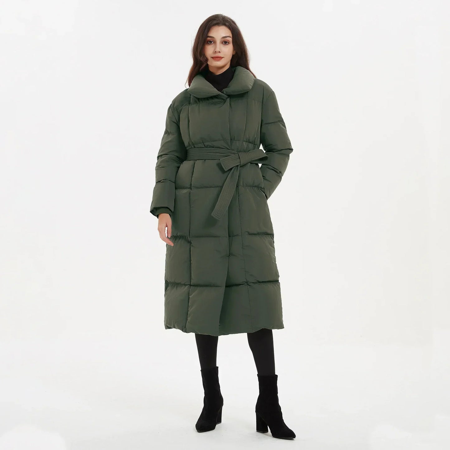 Dopi | Lange Damenjacke mit Gürtel