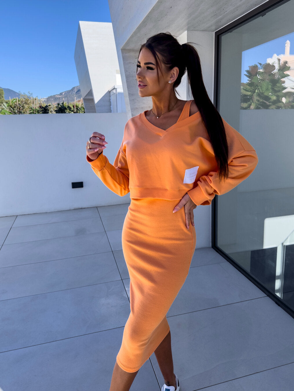 Imelda | Set di felpa e abito casual