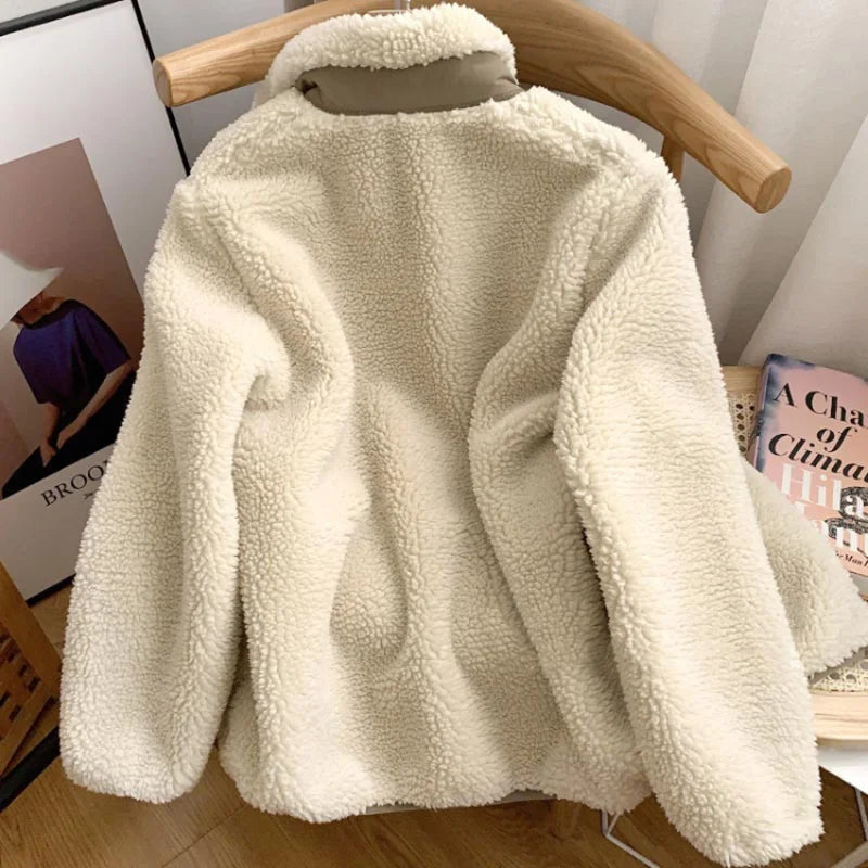 Damen Winterjacke | Teddy-Effekt | Kuschelig weich & winddicht