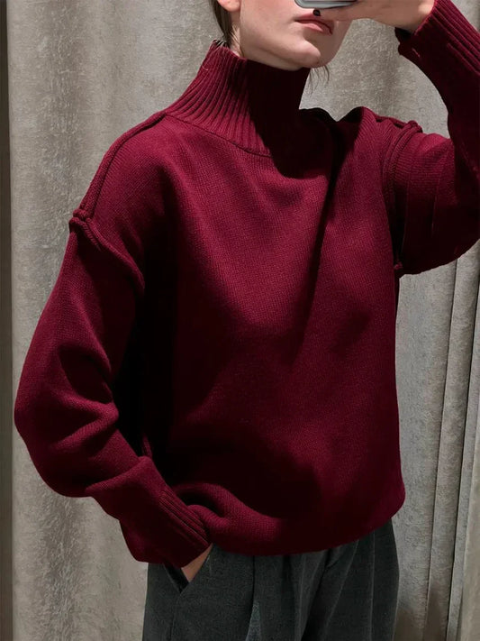 Yalisse | Eleganter Rollkragenpullover gestrickt