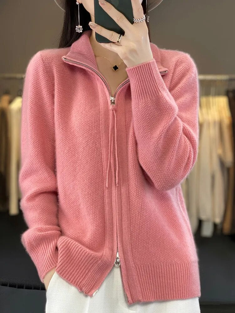 Zina | Maglione in cashmere con zip