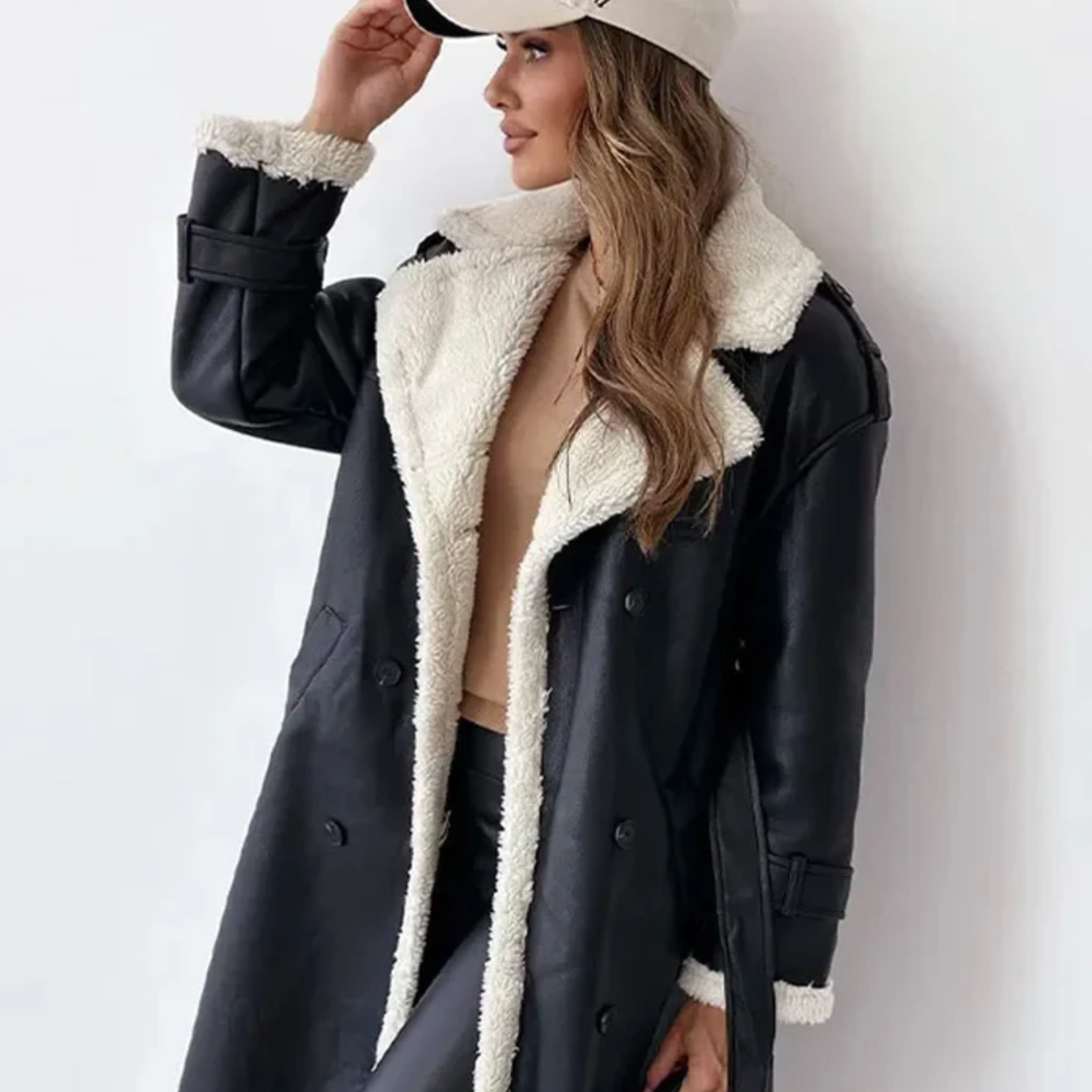 Kyla | Flauschiger Wintermantel mit Fleecefutter für Damen