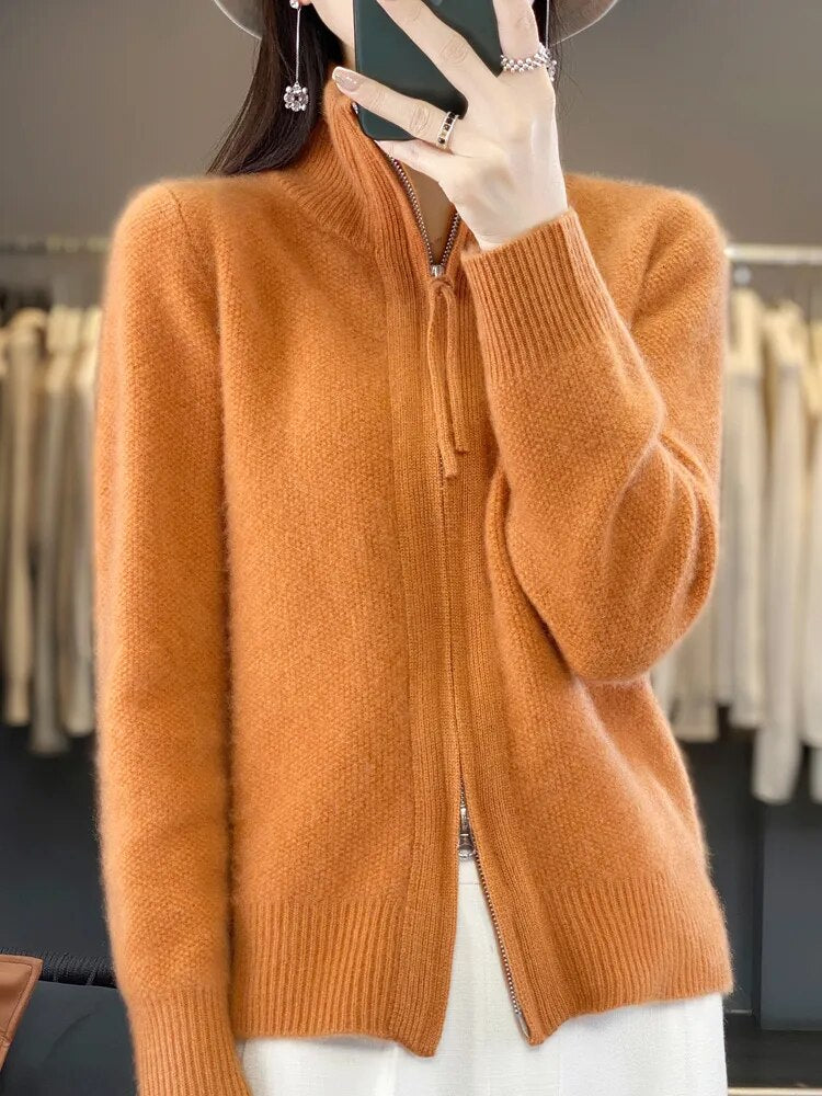 Zina | Maglione in cashmere con zip