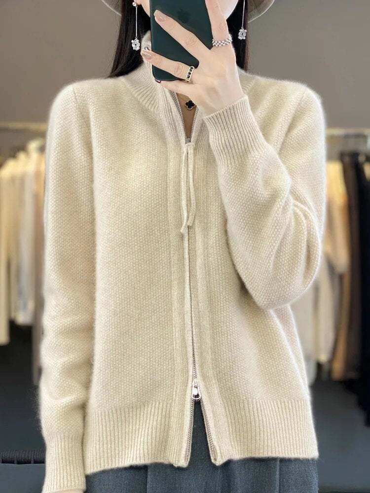 Zina | Maglione in cashmere con zip