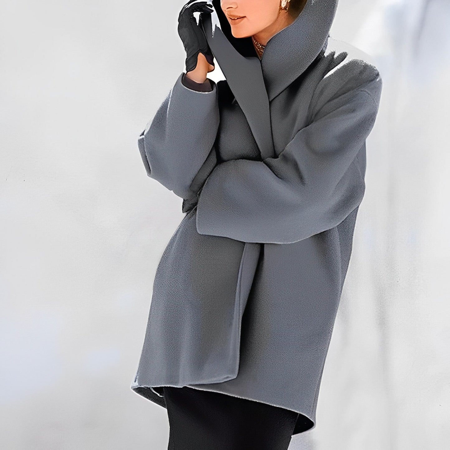 Damen Winterjacke | Elegantes Design | Weiche gestrickte Wolltextur