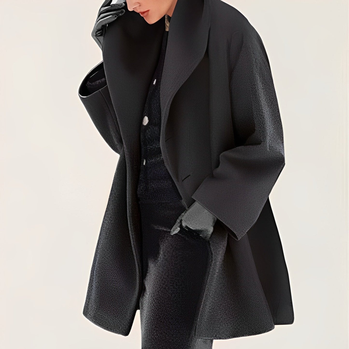 Damen Winterjacke | Elegantes Design | Weiche gestrickte Wolltextur