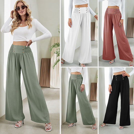 Deirdre -  Elastische Hose mit hoher Taille