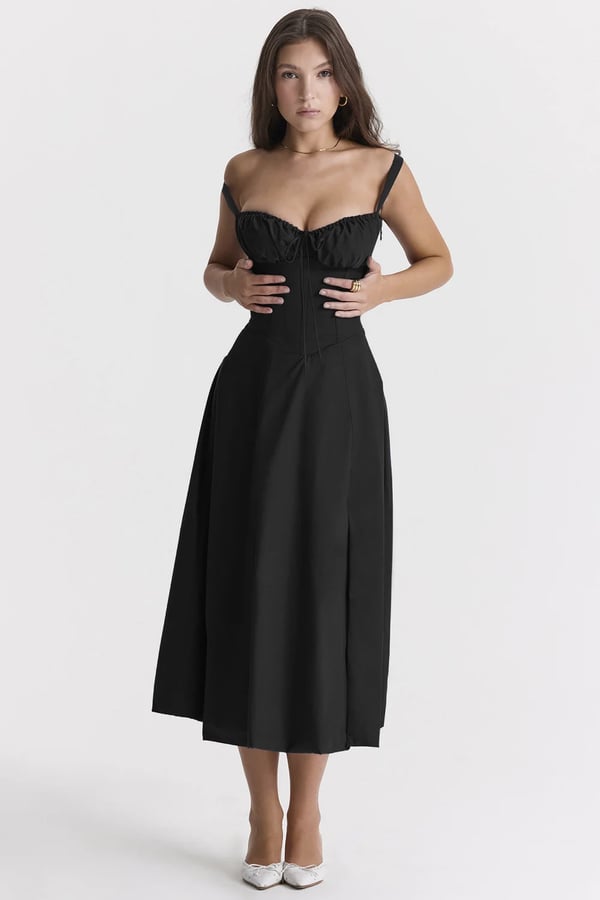 Carmen | Bequemes Bustier-Sommerkleid mit Blumendruck