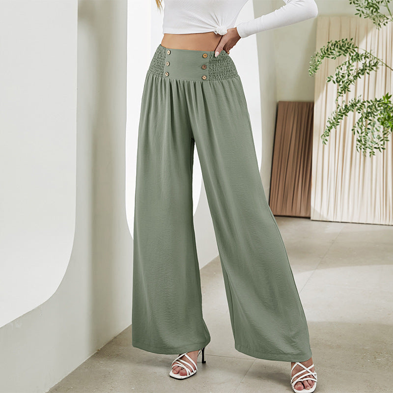 Deirdre -  Elastische Hose mit hoher Taille