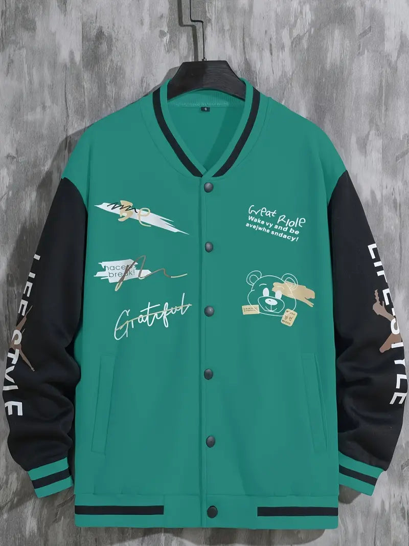Coli | Collegejacke mit Hipster-Buchstabenmuster
