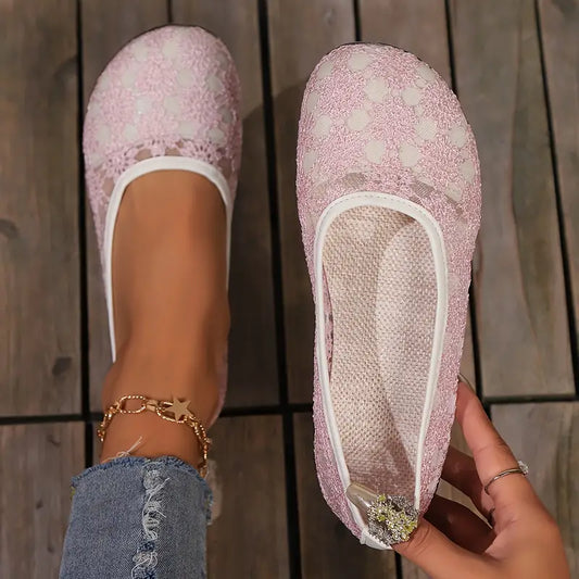 Jessamine | Atmungsaktive Mesh Spitze Vintage-Ballettflaschen