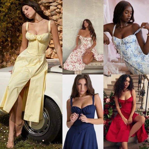 Carmen | Bequemes Bustier-Sommerkleid mit Blumendruck