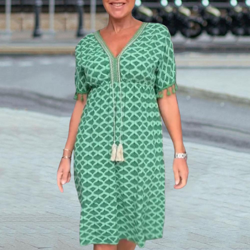 Savria- Freizeitkleid mit V-Ausschnitt
