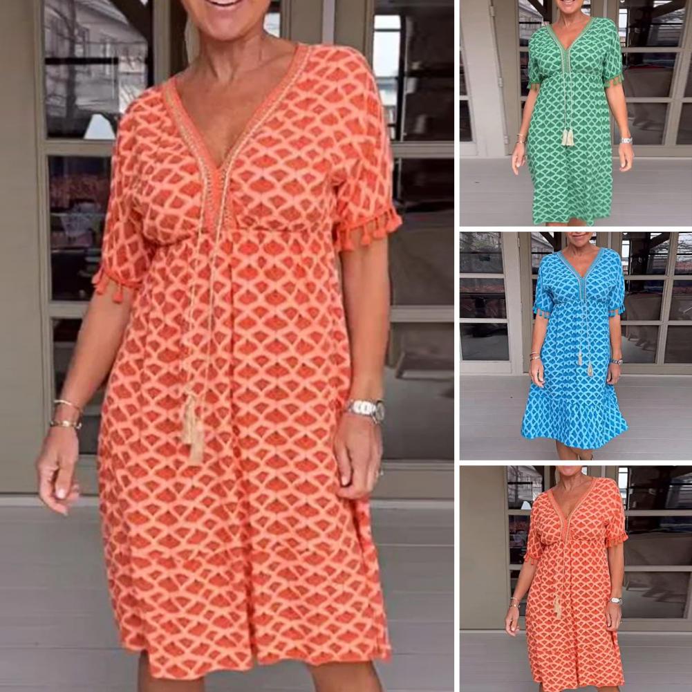 Savria- Freizeitkleid mit V-Ausschnitt