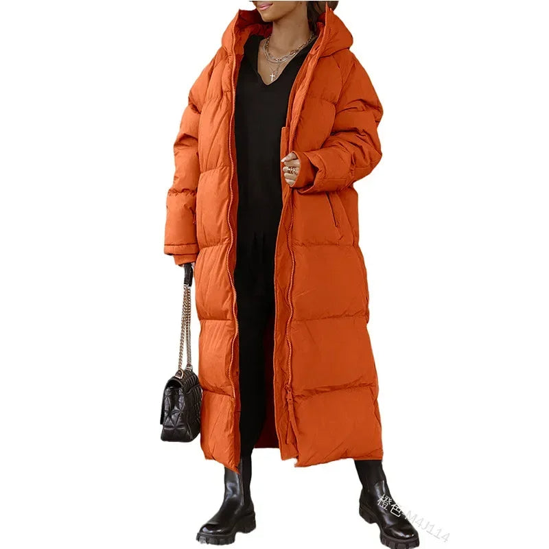 Yathira | lange wattierte winterjacke
