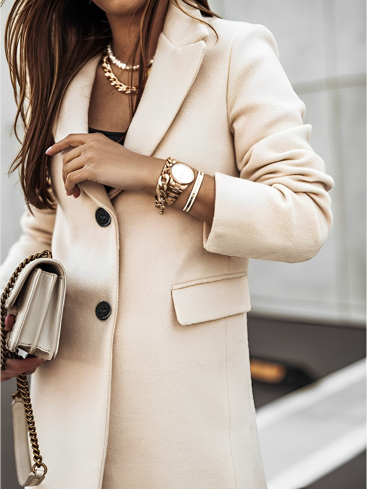 Mauren | Cappotto a maniche lunghe con 2 bottoni