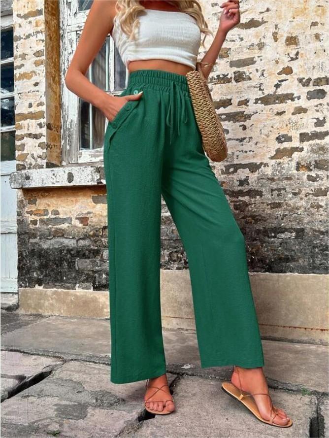 Dolores - Lose Hose mit hoher Taille und Kordelzug