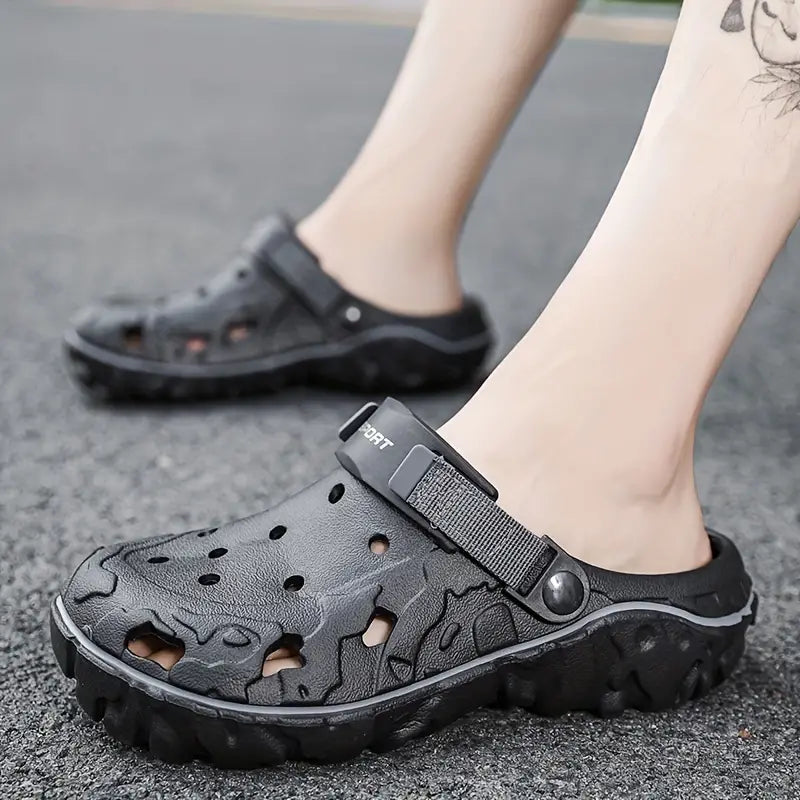 Helene | Bequeme, rutschfeste, weiche Sohle, feste Farbe, hohle Clogs