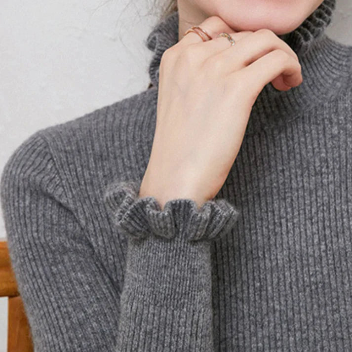 Damen Rollkragenpullover | Klassisch | Ultrazarte Feinstrick-Qualität Kaschmir