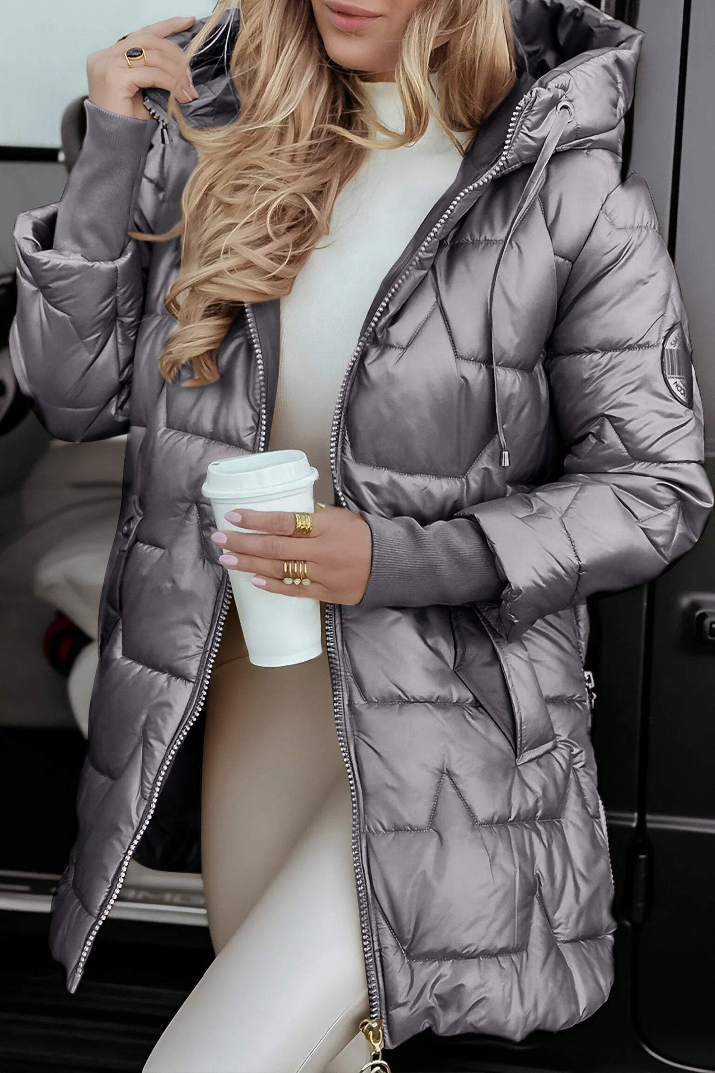 Damen Casual Jacke | Kapuzenjacke | Weiche Stoffqualität | Alltag & Freizeit