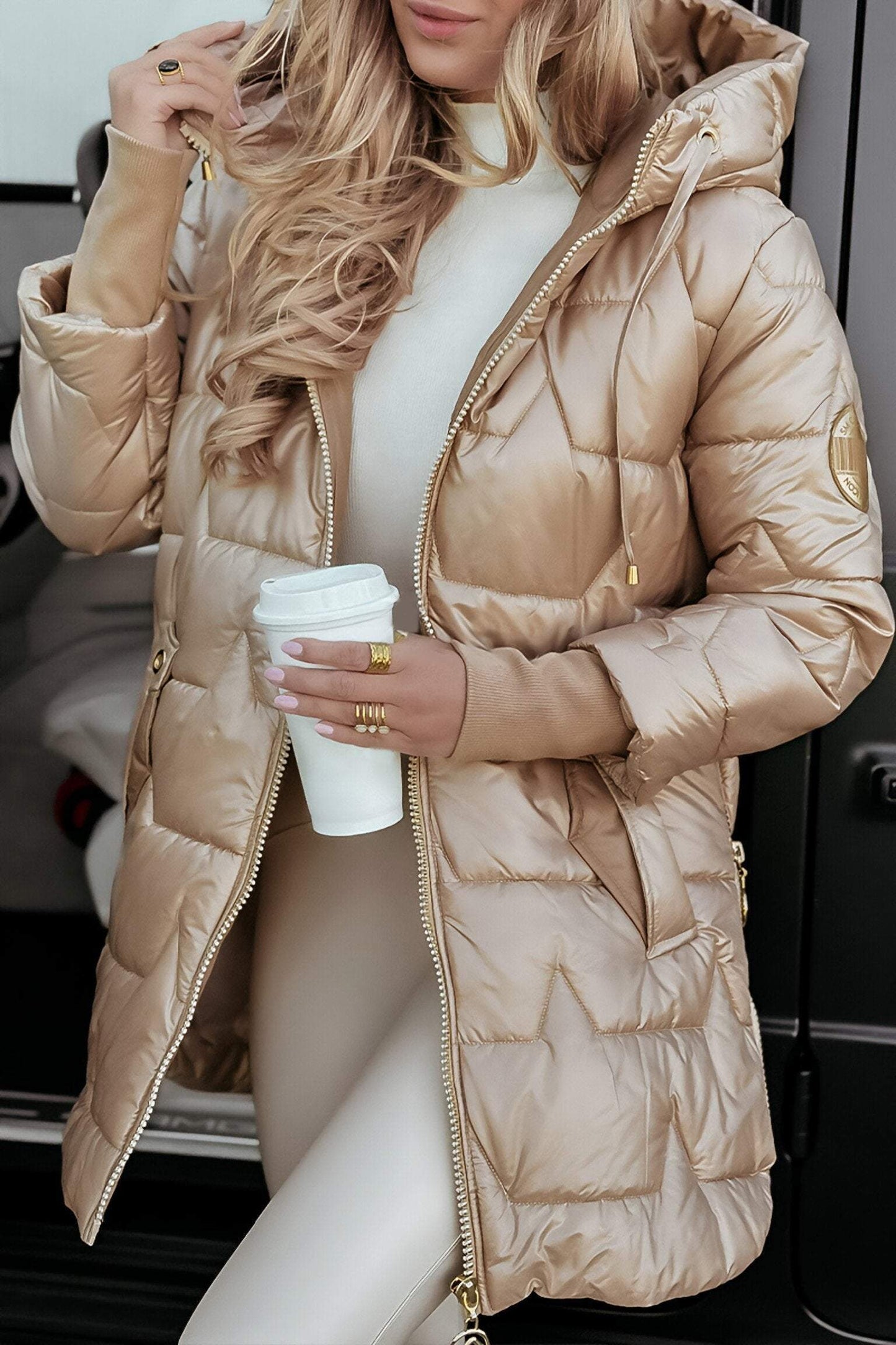 Damen Casual Jacke | Kapuzenjacke | Weiche Stoffqualität | Alltag & Freizeit