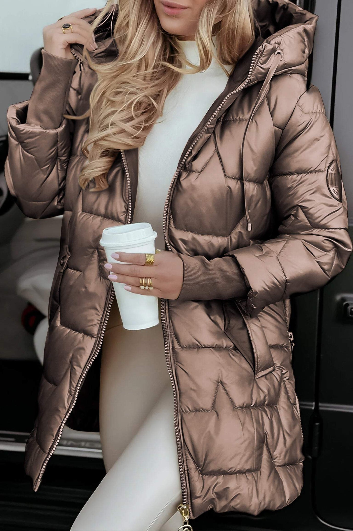 Damen Casual Jacke | Kapuzenjacke | Weiche Stoffqualität | Alltag & Freizeit