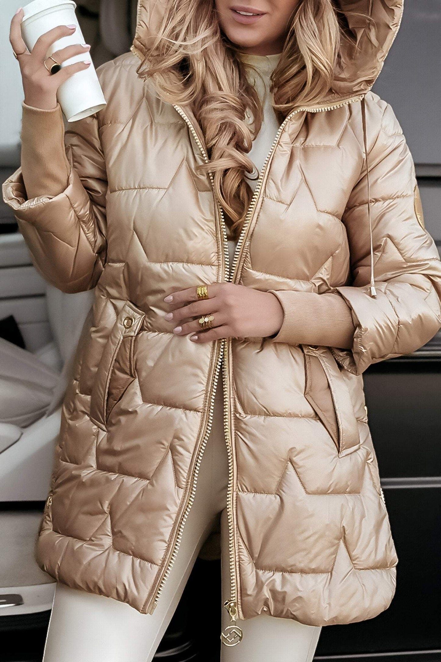 Damen Casual Jacke | Kapuzenjacke | Weiche Stoffqualität | Alltag & Freizeit