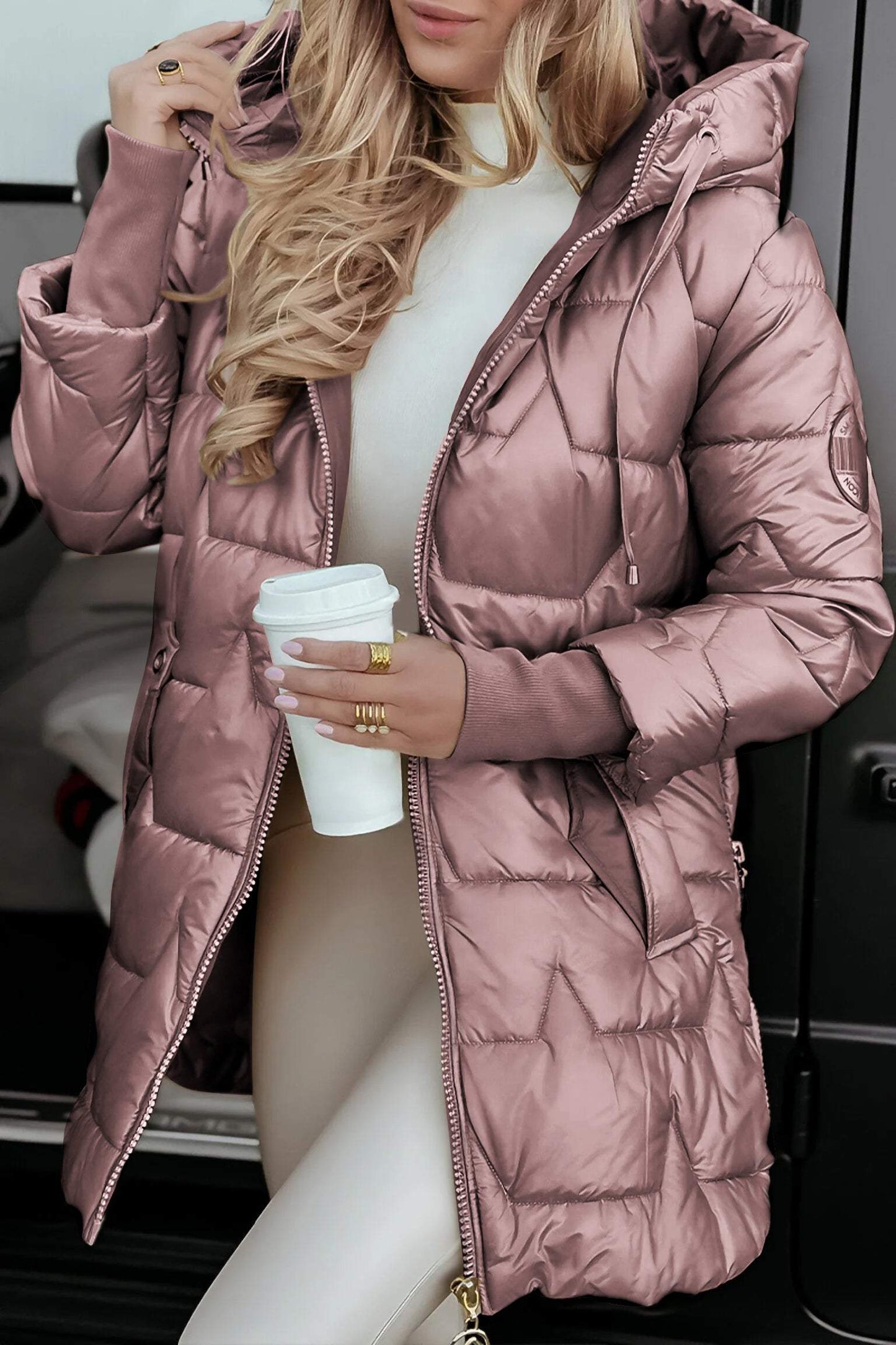 Damen Casual Jacke | Kapuzenjacke | Weiche Stoffqualität | Alltag & Freizeit