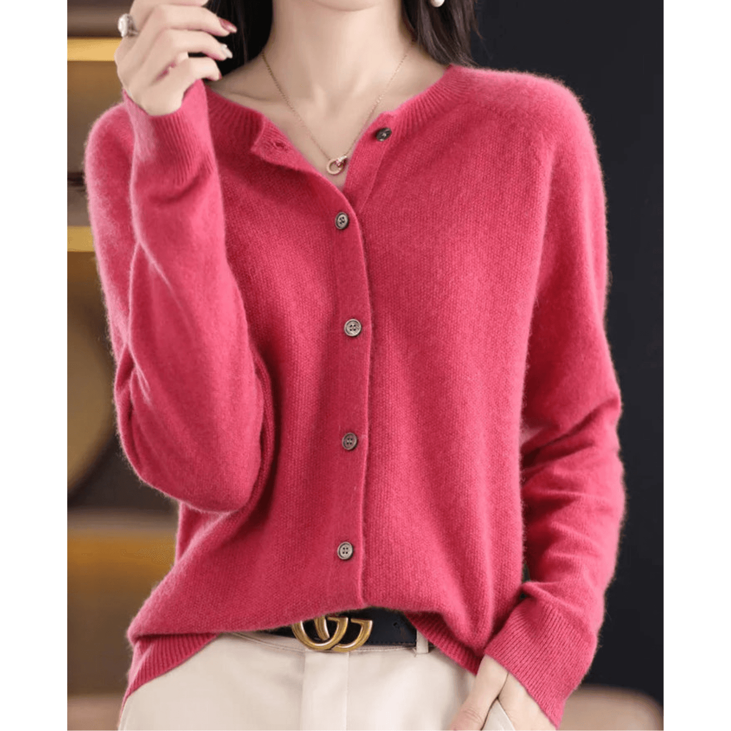 Chestka | Damen Woll-Strickjacke