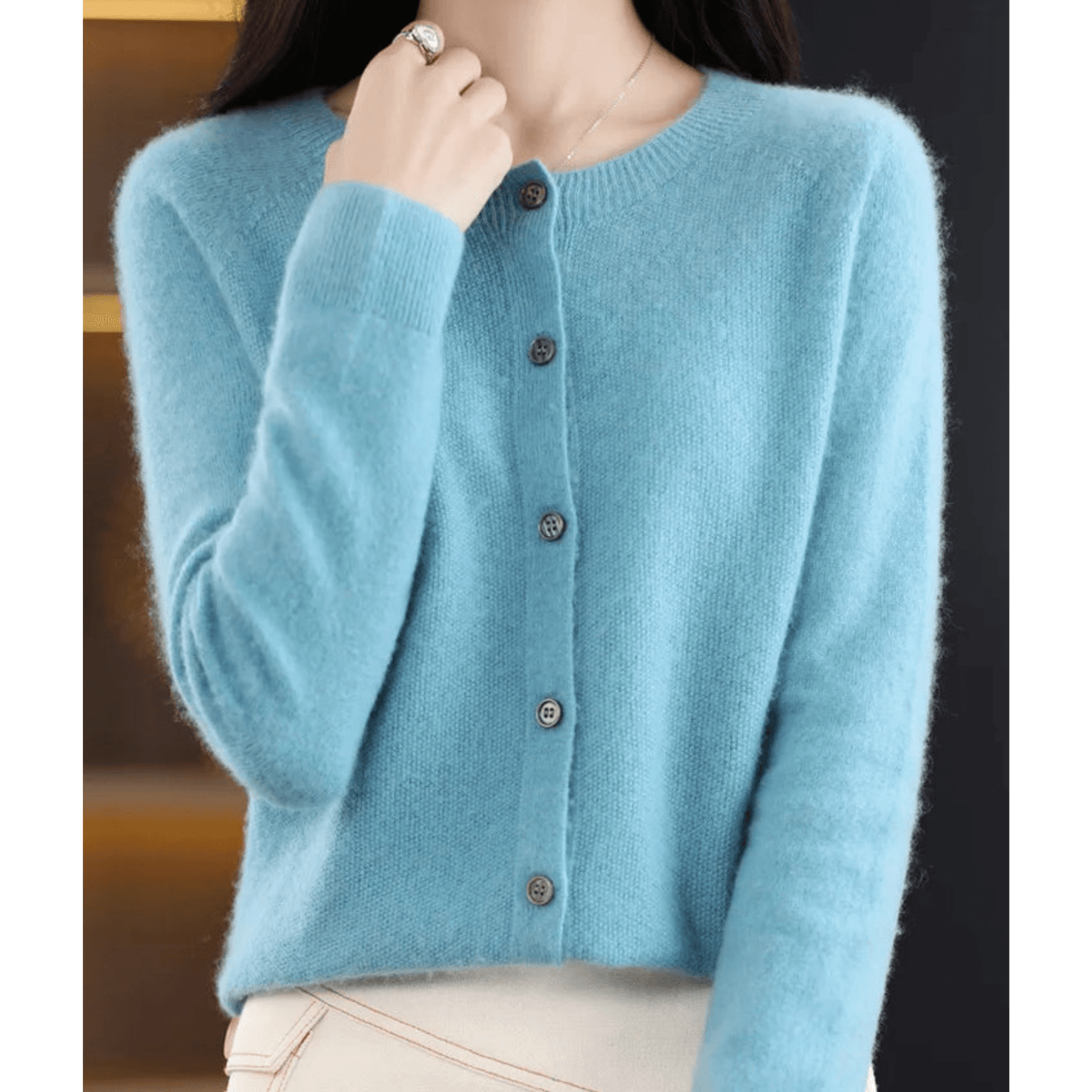Chestka | Damen Woll-Strickjacke