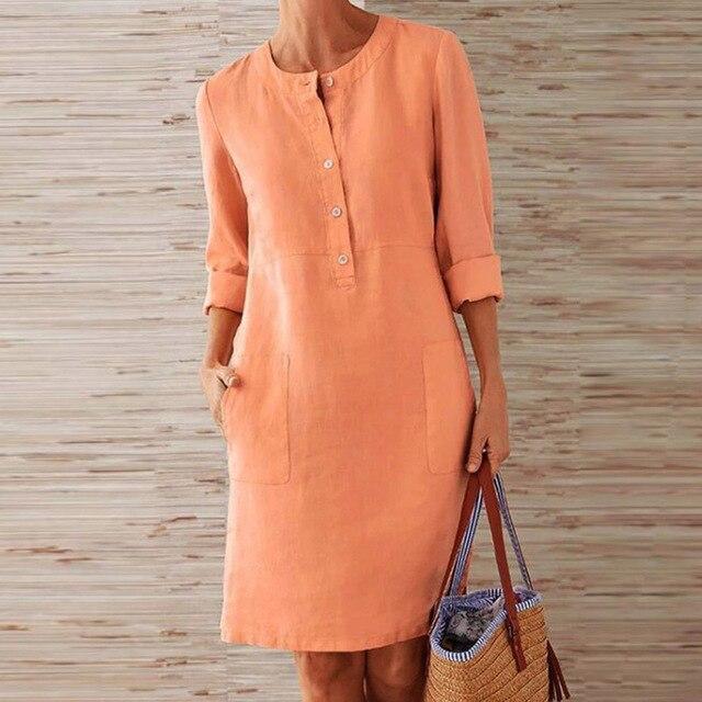 Melle  |  kleid aus midi-länge für frauen