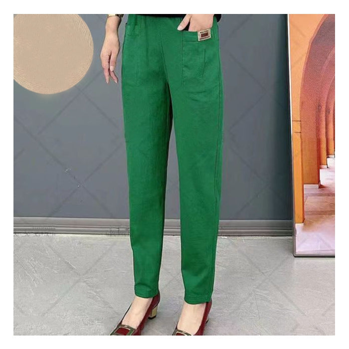 Ericka | Rostrote Leinenhose für Damen